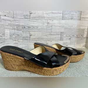 Mila Paoli Italian Patent Leather Wedge